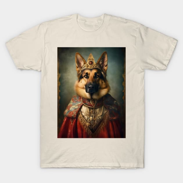 German Shepherd The King T-Shirt by AestheticsArt81